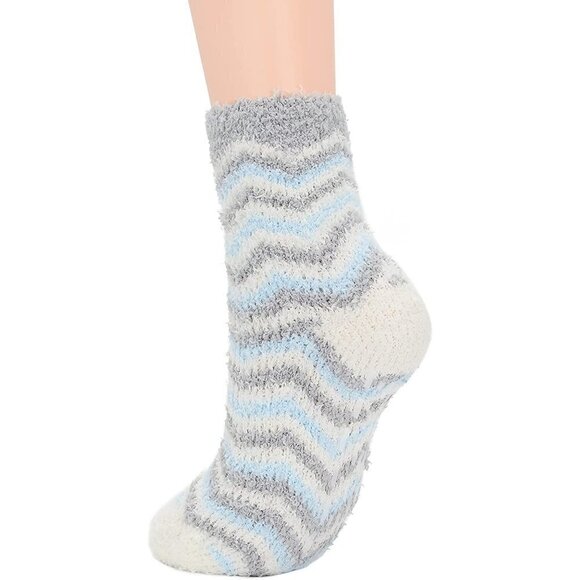𝅺5 Pairs Luxury Soft Fluffy Fuzzy Socks Warm Winter Fall Thick Cozy Sleep NWT - Picture 6 of 9